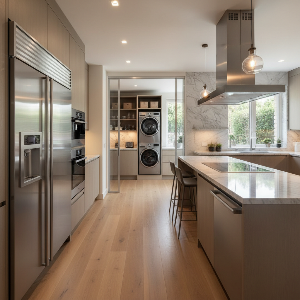 Premium household appliances in a luxury home